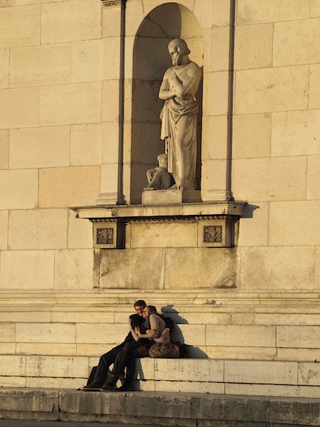 Young lovers in the sun. 