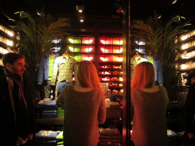 Mirrors also added to the surreal buying experience. 