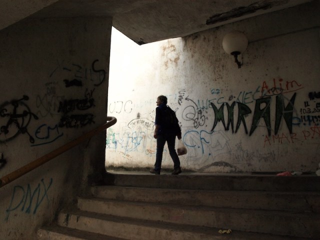 I have no idea what the graffiti message is.. 