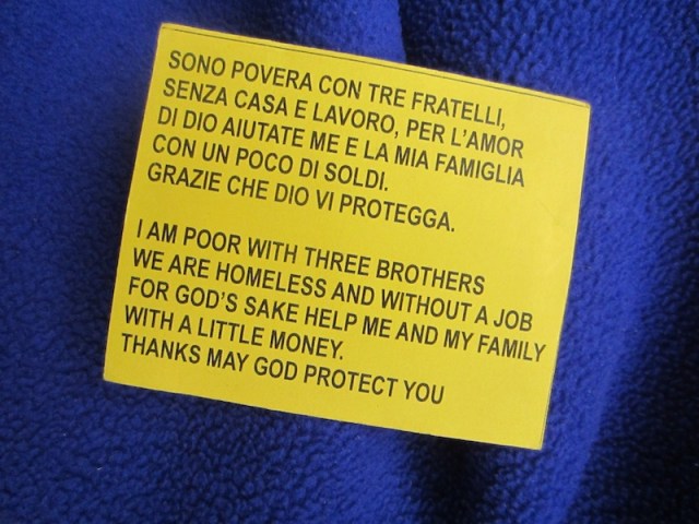 This is organised begging. 