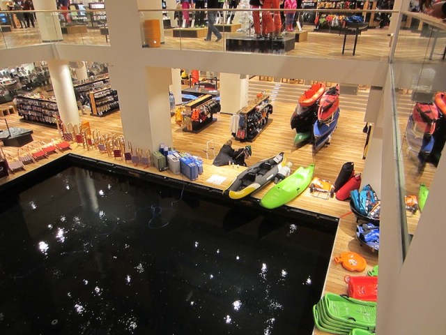 Kayak and canoe test pool. 