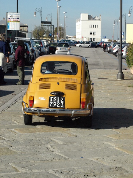 Baby Fiat 500. Also known as an Italian backpack!