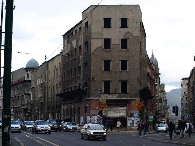 A Sarajevo street which would have seen much action during the war.