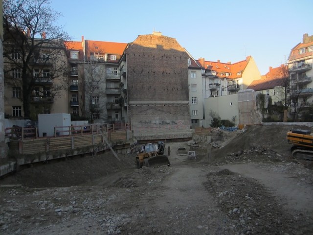 The building site where the WW2 bomb was discovered. 