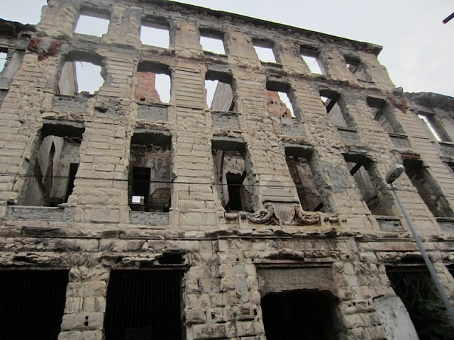 A once majestic building destroyed. 