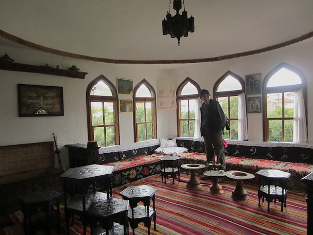 Lounging area. This room was elevated and looking over the Neretva River.