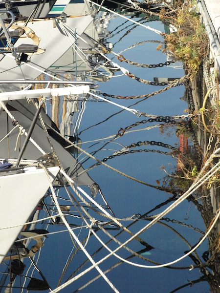 Another reflection creating an optical illusion. 