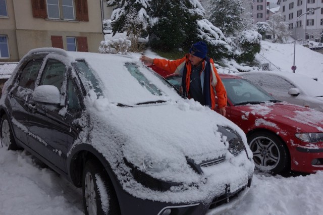 Making the Fiat hire car ready for the road.