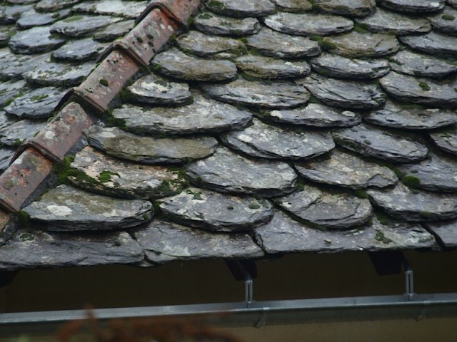 Handmade mudstone tiles.