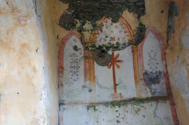 The nave of the ruined church. 