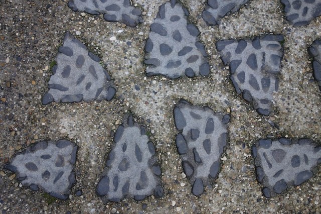 Handmade stone pavers. 