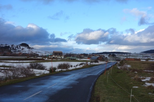 Countryside on the road to Le Monastier-sur-Gazeille. 