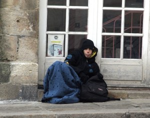 Reality on the street in Le Puy. 