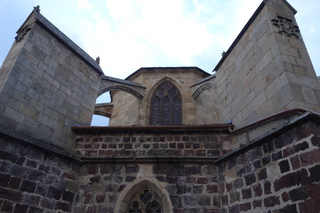 Massive flying buttress. 