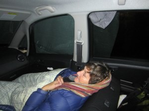 Bev tucked up and fortunately accepting that ‘This is it, this is how it is’. 