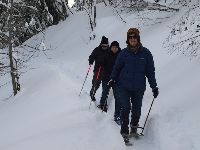 Bev with our Swiss ‘daughter’ Rahel, and her father Peter.