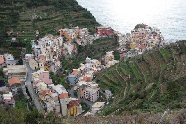 Or maybe this is. The picturesque Manarola situated in a narrow valley. 