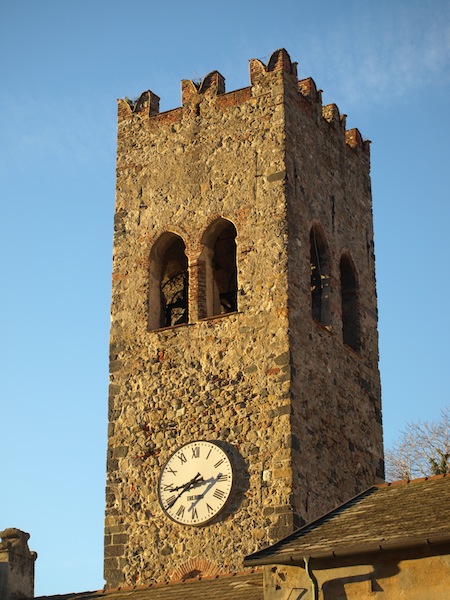 The medieval Aurora tower. Now the St. Giovanni Battista parish bell tower. 