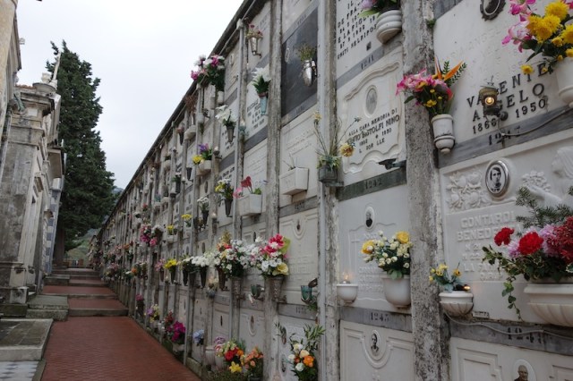 Tombs in the cemetery. 