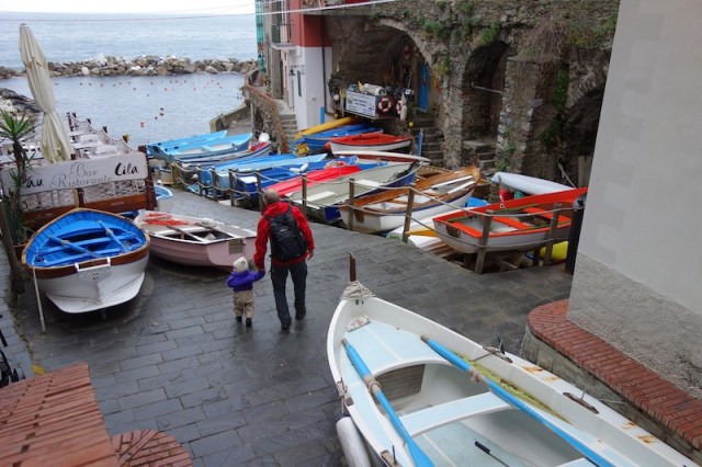 The small picturesque port of Riomaggiore.