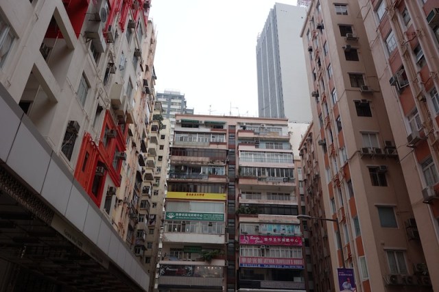 Portion of an older high-rise. 