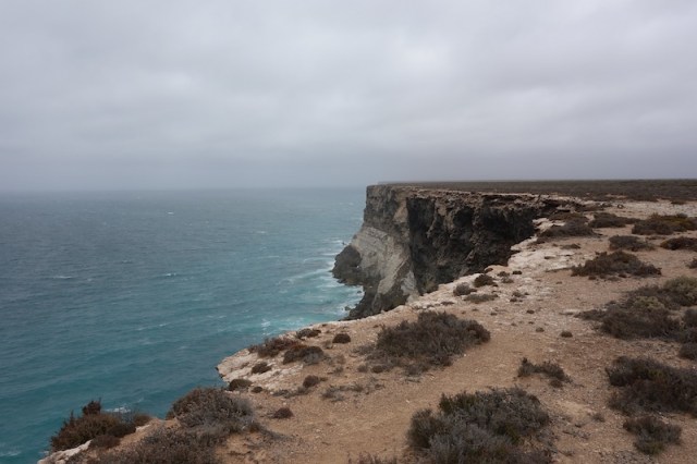 Drop-off into the waters of the Bight. 