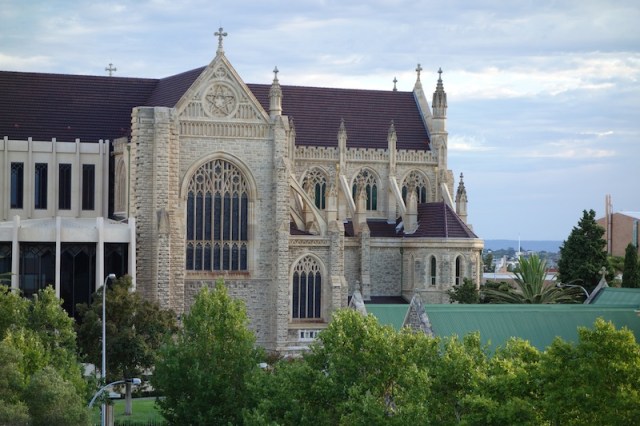 Delicate flying buttresses and the old and the new coming together. 