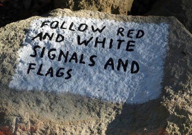 Track marker Italian-style. 