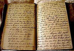Welsh swagman Joseph Jenkin’s diary. Image courtesy of State Library of Victoria.