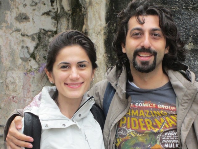 New Turkish friends Elif and Ozger They have invited us to visit them when we are next in Istanbul. And we will too. In light of the disturbances in Turkey (June 2013), we are thinking of you and please stay safe. 