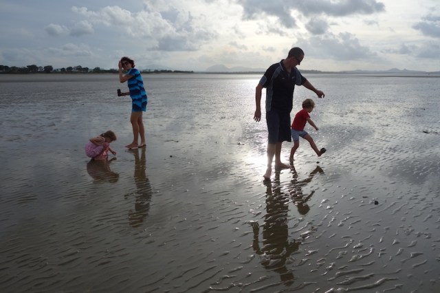Toby,Kate and the kids playing near where they live. 