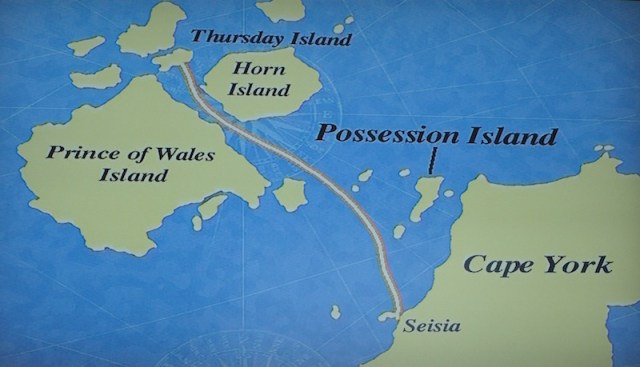 Seisia to Thursday Island ferry route. 