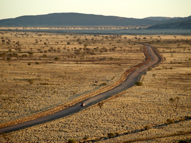 Travel free like this? The road to Pipalyatjara Aboriginal community in the far northwest of South Australia. 