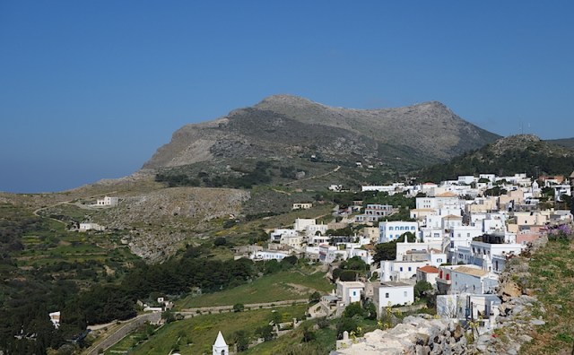 Chora, the capital of Kythera, where Aleko continued his education. 