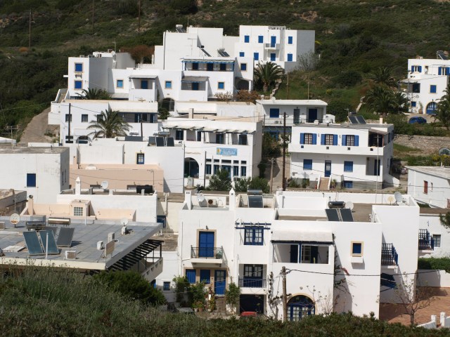 Architectural simplicity, boxes on the hillside.