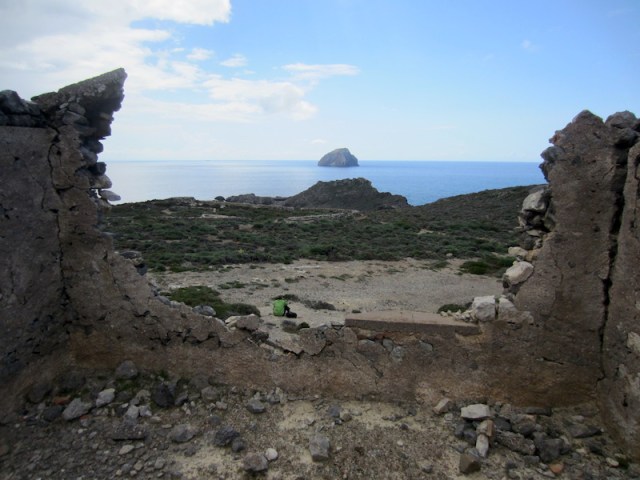 View from the top floor of the officers’ quarters. 
