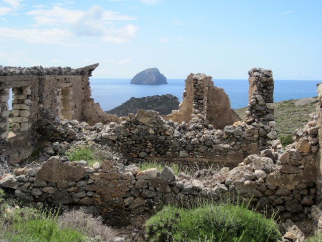 Another view of the remains of the German post. 