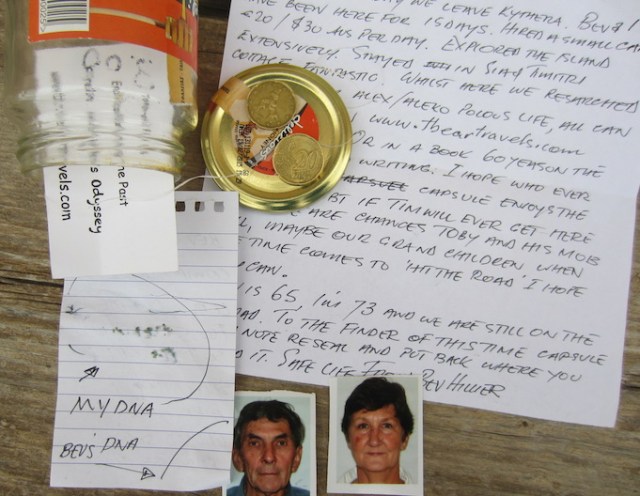 Contents of the Stavli cottage time capsule. 