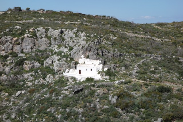 A church across the gorge outside to castle walls. From a distance, cliff face churches such as this one remind me of lichens on a rock. 