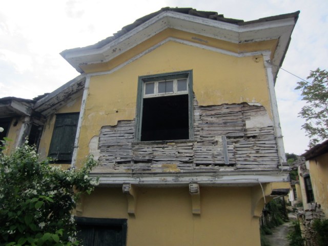 Double storey lath and plaster house.