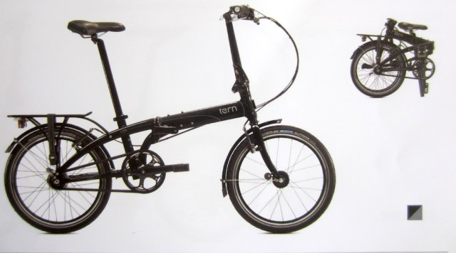 The foldup bike we chose. The reason for selecting this brand (Tern) was that there are agents worldwide, including Australia. 