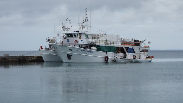 A couple of the professional fishing boats at Nikiti on the Sithonia Peninsula.
