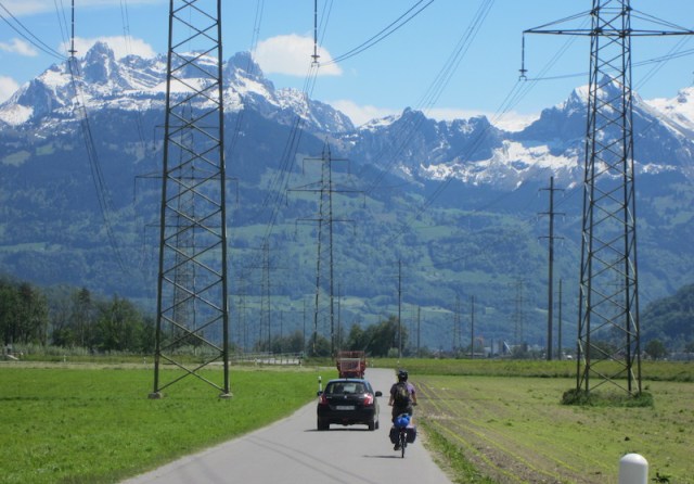 Yesterday’s alpine scenery marred by power lines. 
