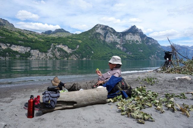 Lunch and rest on Lake Walensee.