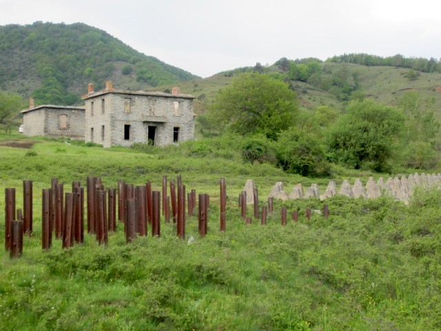 Tank traps near the Bulgarian/Greek border. 