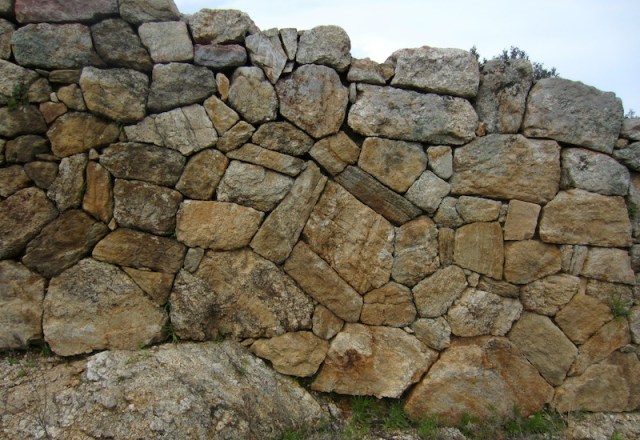 Another section of wall, angular random rubble. 