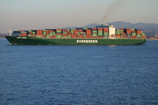 One of the big boys leaving the Port of Piraeus. 