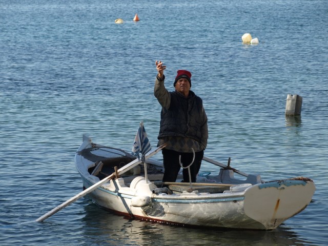 A small player at the port of Piraeus. 