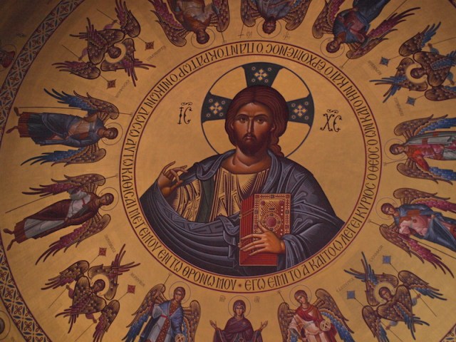 Interior dome. Outstanding artwork especially when painted on a spherical surface twenty metres up. 