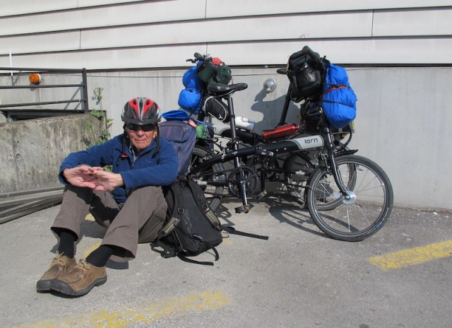 Waiting for Bev, photo taken after the event. 